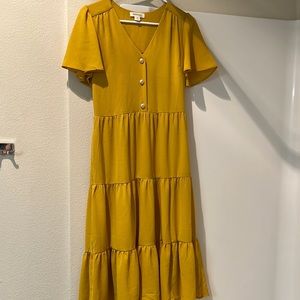 Womens yellow dress